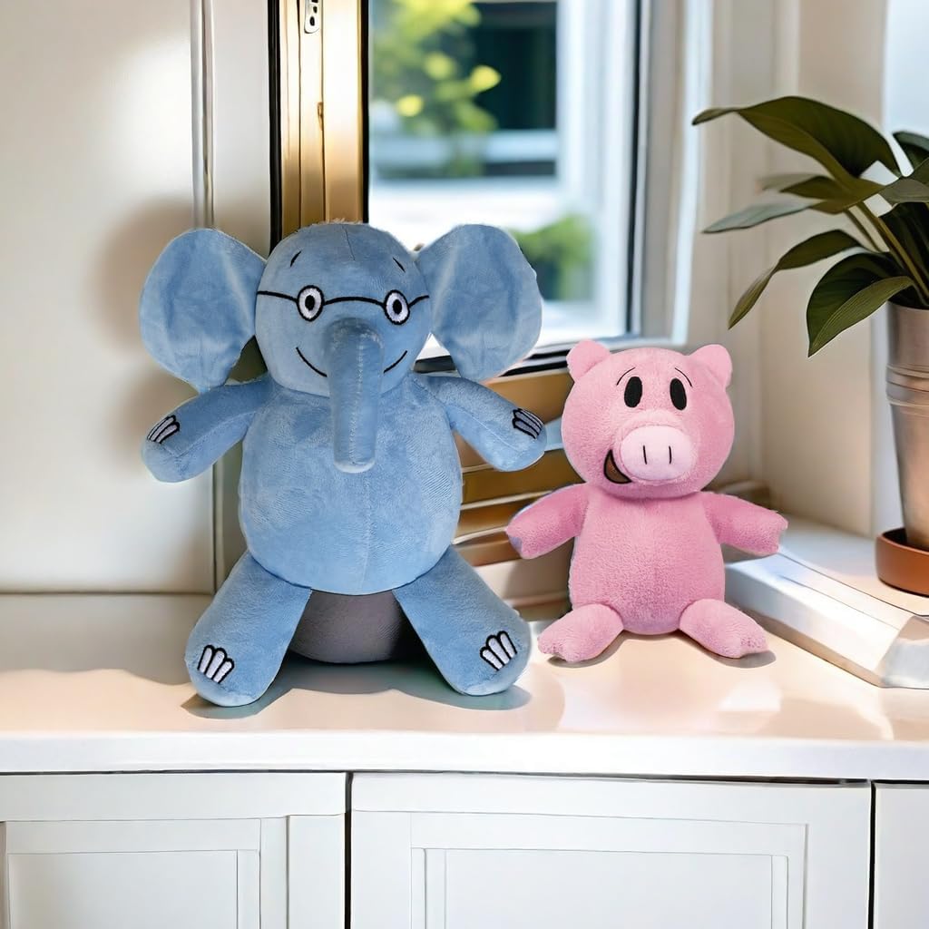 Blue Elephant and Pink Pig Plush - Image 2
