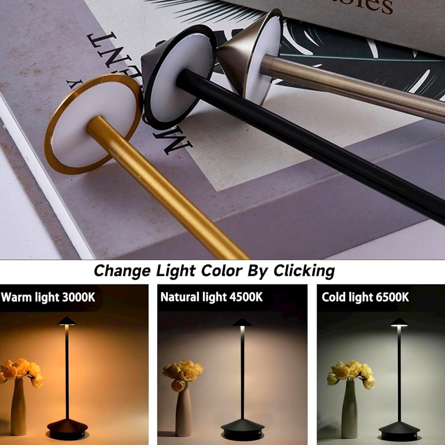 Cordless LED Touch Table Lamp