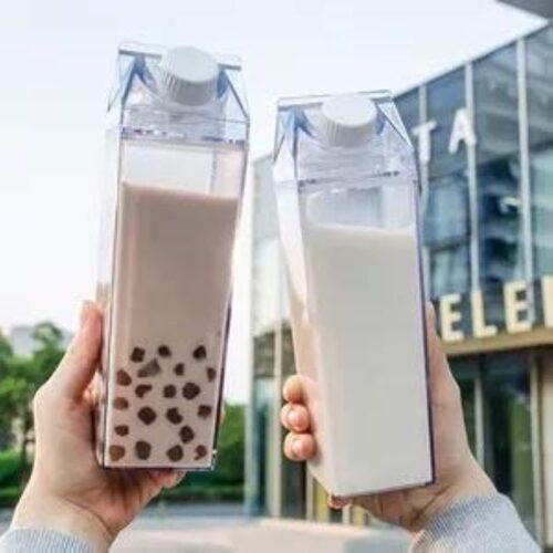 Milk Carton Clear Water Bottle