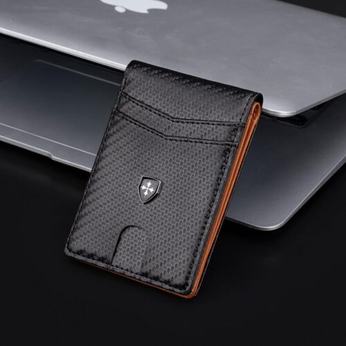 Slim RFID-Blocking PU Leather Bifold Wallet