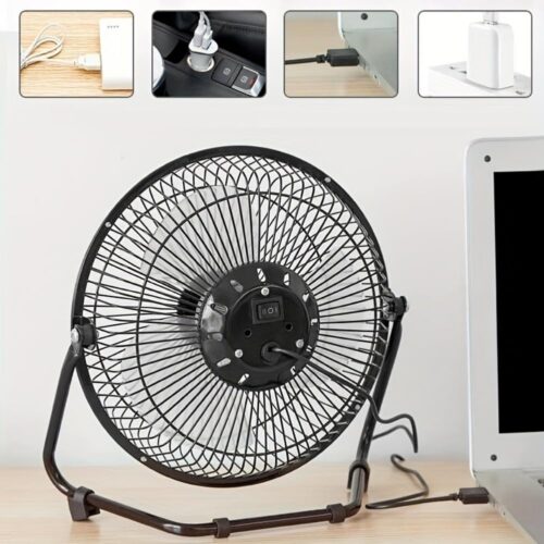 USB Mini Desk Fan (360° Adjustable)