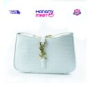 LE 5 À 7 IN CROCODILE-EMBOSSED SHINY LEATHER_White