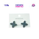 Charcoal Butterfly Stud Earrings