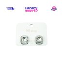 Clear Crystal Rectangle Stud Earrings