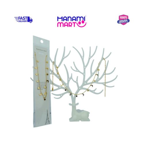 Moon Star Layered Chain Necklace