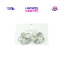 White Flower Crystal Stud Earrings