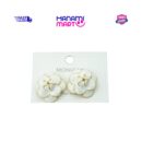 White Rose Flower Stud Earrings